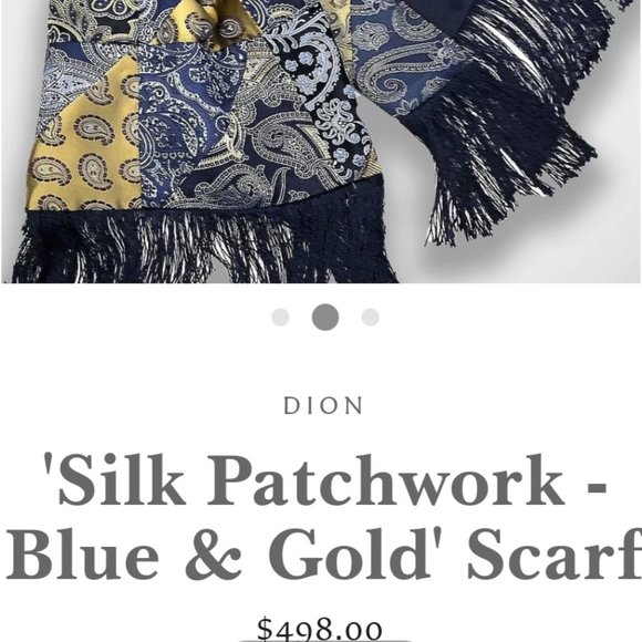 NWOT Dion 100% Silk Scarf - Picture 10 of 12